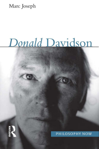 صورة الغلاف: Donald Davidson 1st edition 9781902683270