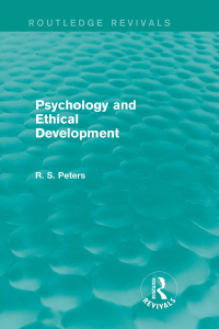 Cover image: Psychology and Ethical Development (Routledge Revivals) 1st edition 9781138890534