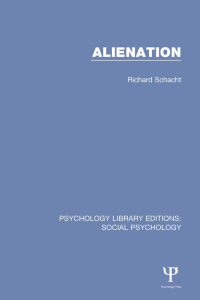 Cover image: Alienation 1st edition 9781138889644