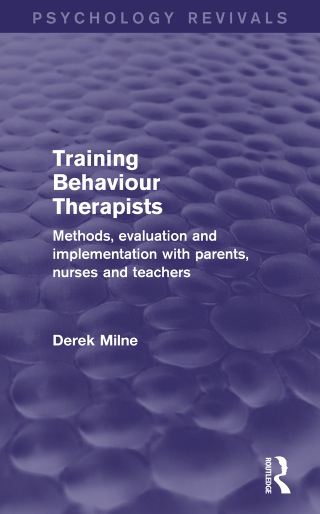 Imagen de portada: Training Behaviour Therapists (Psychology Revivals) 1st edition 9781138889408