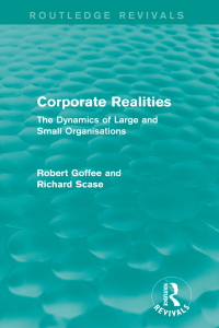 Cover image: Corporate Realities (Routledge Revivals) 1st edition 9781138889293