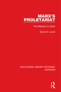 صورة الغلاف: Marx's Proletariat (RLE Marxism) 1st edition 9781138888524