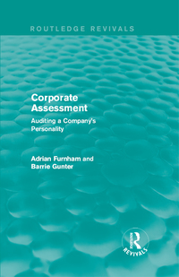 Cover image: Corporate Assessment (Routledge Revivals) 1st edition 9781138887633