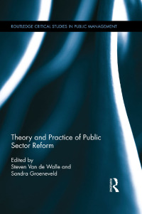 صورة الغلاف: Theory and Practice of Public Sector Reform 1st edition 9781138340824