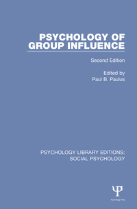 Cover image: Psychology of Group Influence 1st edition 9781138885301