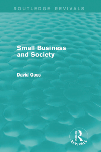 Cover image: Small Business and Society (Routledge Revivals) 1st edition 9781138860933
