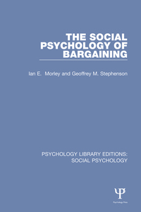 Imagen de portada: The Social Psychology of Bargaining 1st edition 9781138855427