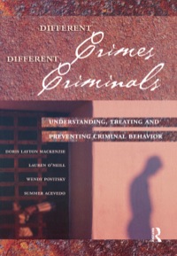 صورة الغلاف: Different Crimes, Different Criminals 1st edition 9781138163386