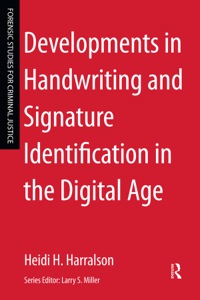 Cover image: Developments in Handwriting and Signature Identification in the Digital Age 1st edition 9781455731473