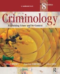 Cover image: Criminology: Explaining Crime and Its Context 8th edition 9781455730100