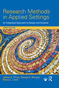 Cover image: Research Methods in Applied Settings 3rd edition 9781138852976
