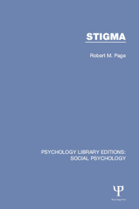صورة الغلاف: Stigma 1st edition 9781138851313