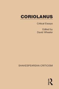 Cover image: Coriolanus 1st edition 9781138887732