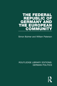 صورة الغلاف: The Federal Republic of Germany and the European Community (RLE: German Politics) 1st edition 9781138849167