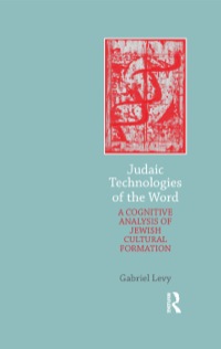 Imagen de portada: Judaic Technologies of the Word 1st edition 9781138856127