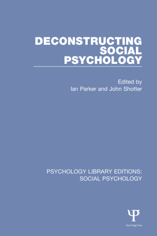 Cover image: Deconstructing Social Psychology 1st edition 9781138844551