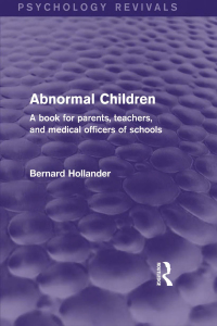 Cover image: Abnormal Children 1st edition 9781138841482