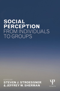 Imagen de portada: Social Perception from Individuals to Groups 1st edition 9781138837898