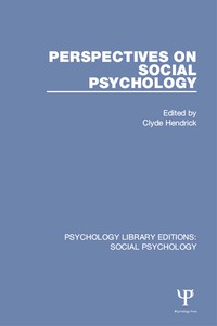 Titelbild: Perspectives on Social Psychology 1st edition 9781138833791