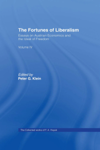Imagen de portada: The Fortunes of Liberalism 1st edition 9780415035163