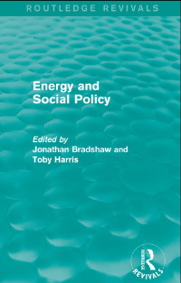 Imagen de portada: Energy and Social Policy (Routledge Revivals) 1st edition 9781138833166