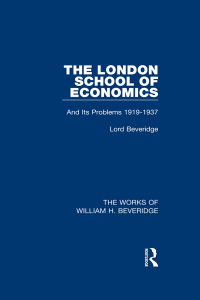Titelbild: The London School of Economics (Works of William H. Beveridge) 1st edition 9781138828834