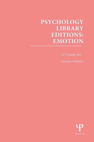 Cover image: Psychology Library Editions: Emotion 1st edition 9781848727809