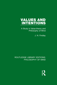Cover image: Values and Intentions 1st edition 9781138825635
