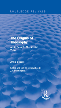 Cover image: The Origins of Theosophy (Routledge Revivals) 1st edition 9781138824522