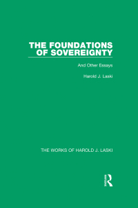 Titelbild: The Foundations of Sovereignty (Works of Harold J. Laski) 1st edition 9781138822924
