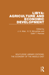 Imagen de portada: Libya: Agriculture and Economic Development (RLE Economy of Middle East) 1st edition 9781138820210