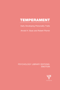 Cover image: Temperament (PLE: Emotion) 1st edition 9781138816640