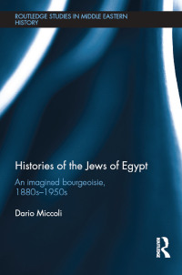 Cover image: Histories of the Jews of Egypt 1st edition 9780367870492