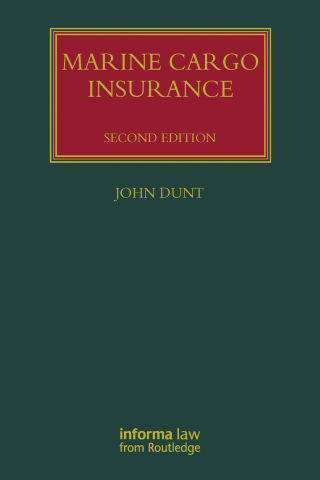 Cover image: Marine Cargo Insurance 2nd edition 9780367737504