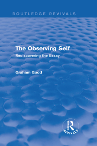 Imagen de portada: The Observing Self (Routledge Revivals) 1st edition 9781138794849