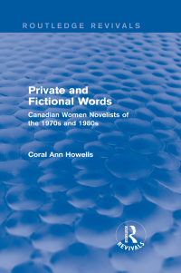 Cover image: Private and Fictional Words (Routledge Revivals) 1st edition 9781138794719
