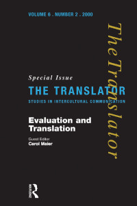 Cover image: Evaluation and Translation 1st edition 9781900650311