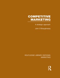 Imagen de portada: Competitive Marketing (RLE Marketing) 1st edition 9781138792876