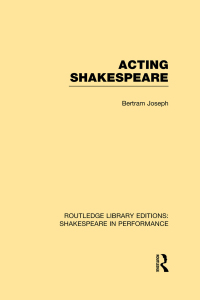 Cover image: Acting Shakespeare 1st edition 9781138965867