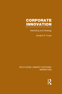 Imagen de portada: Corporate Innovation (RLE Marketing) 1st edition 9781138792401