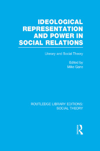 صورة الغلاف: Ideological Representation and Power in Social Relations 1st edition 9781138972261