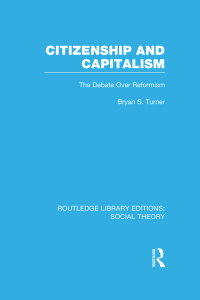 Imagen de portada: Citizenship and Capitalism (RLE Social Theory) 1st edition 9781138991323