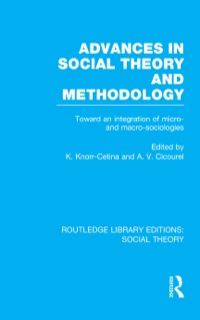 Cover image: Advances in Social Theory and Methodology 1st edition 9781138912960