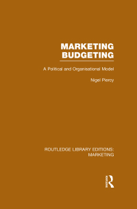 Cover image: Marketing Budgeting (RLE Marketing) 1st edition 9781138790896