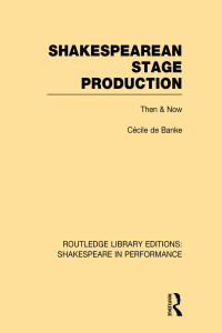 Cover image: Shakespearean Stage Production 1st edition 9781138790858
