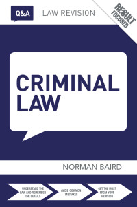Cover image: Q&A Criminal Law 10th edition 9781138415478