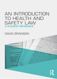 Cover image: An Introduction to Health and Safety Law 1st edition 9781138018433