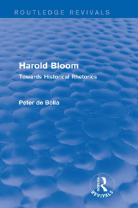 Imagen de portada: Harold Bloom (Routledge Revivals) 1st edition 9781138779457