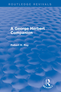 Imagen de portada: A George Herbert Companion (Routledge Revivals) 1st edition 9781138775909