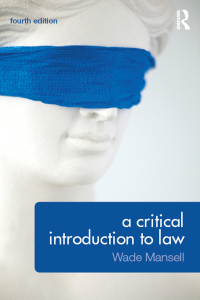 表紙画像: A Critical Introduction to Law 4th edition 9781138775022